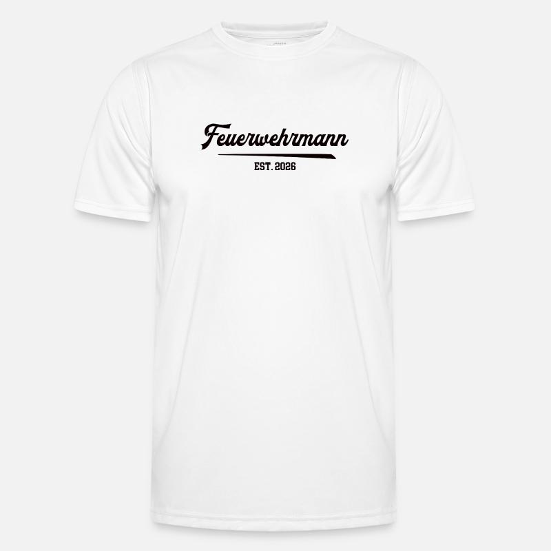 Firefighter 2026 Training Anniversary Fire Brigade - Men's Functional T-Shirt - white