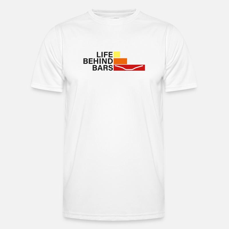 LEBEN HINTER GITTERN Leben hinter Hanteln - Männer Funktions-T-Shirt - Weiß
