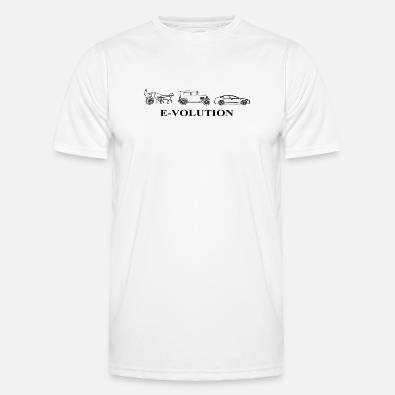 E-Volution Auto Evolution - Männer Funktions-T-Shirt - Weiß