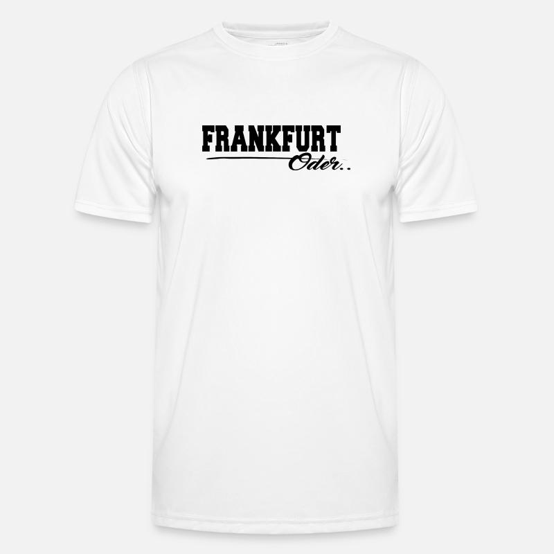 Frankfurt Oder Schriftzug - Männer Funktions-T-Shirt - Weiß