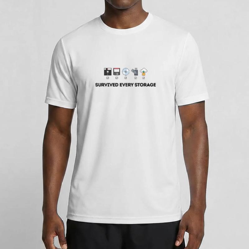 Data Storage Evolution - Tech Icons Men's Functional T-Shirt