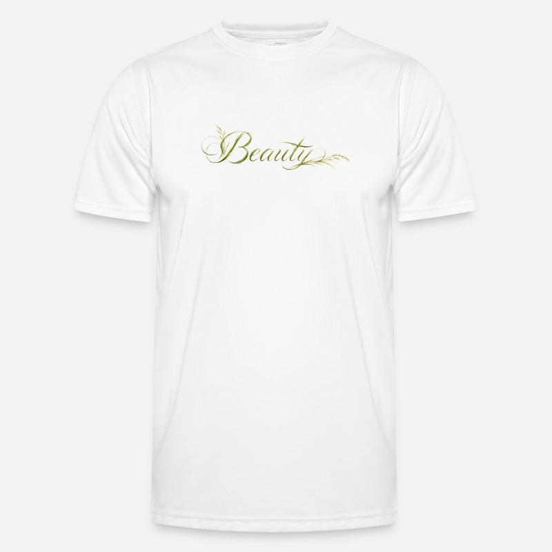 Beauty Lettering Nature Design - Men's Functional T-Shirt - white