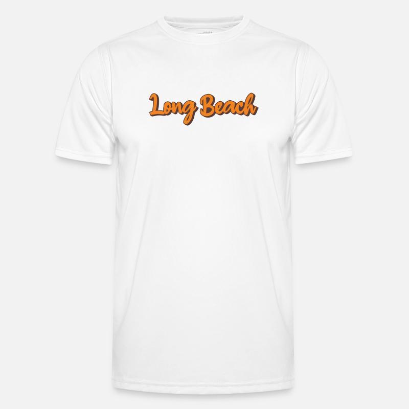 Long Beach Retro Script - Men's Functional T-Shirt - white