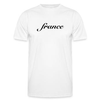 France - T-shirt sport Homme - blanc - Devant - AI Model Male 178 dark (178cm)