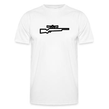 sniper - Men's Functional T-Shirt - white - Front - AI Model Male 178 dark (178cm)