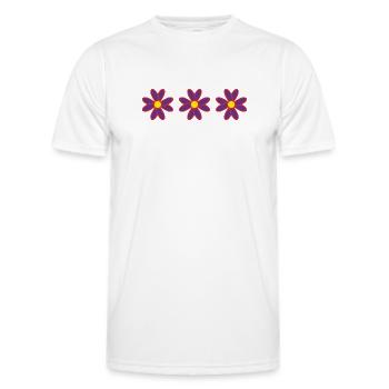 MAMMA. FLOWER. NATURE. ECOLOGY. ANNIVERSARY. PARTY - Men's Functional T-Shirt - white - Front - AI Model Male 178 dark (178cm)