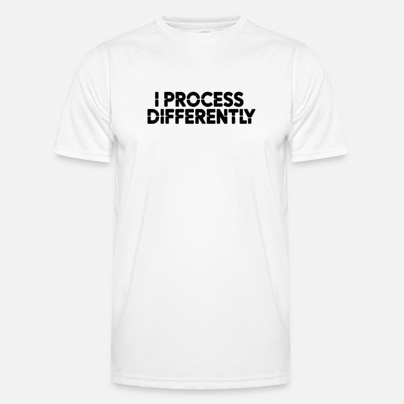 I process differently - Männer Funktions-T-Shirt - Weiß