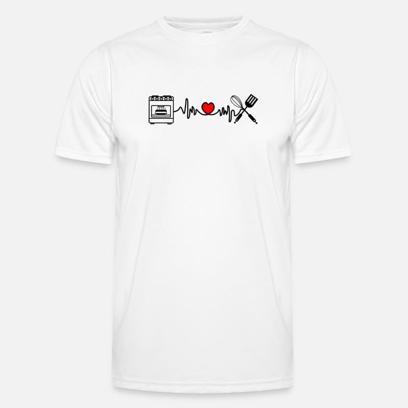Cardio Herzfrequenz Küche 4 Männer Funktions-T-Shirt