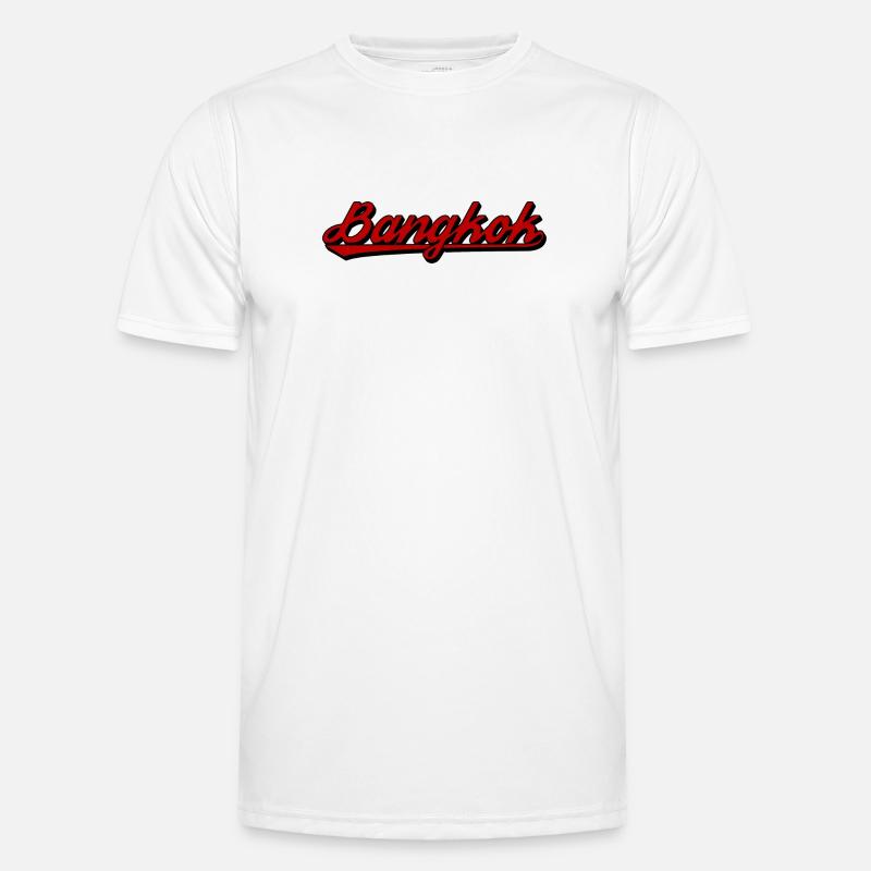 Bangkok Script Neon Red Men's Functional T-Shirt