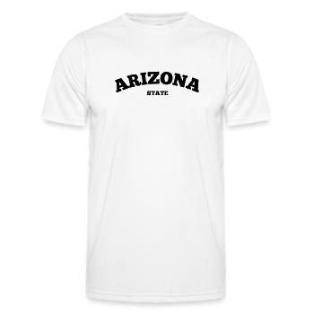 État de l’Arizona - T-shirt sport Homme - blanc - Devant - AI Model Male 178 dark (178cm)