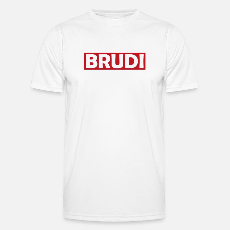 BRUDI Bold Red Logo Tee Männer Funktions-T-Shirt