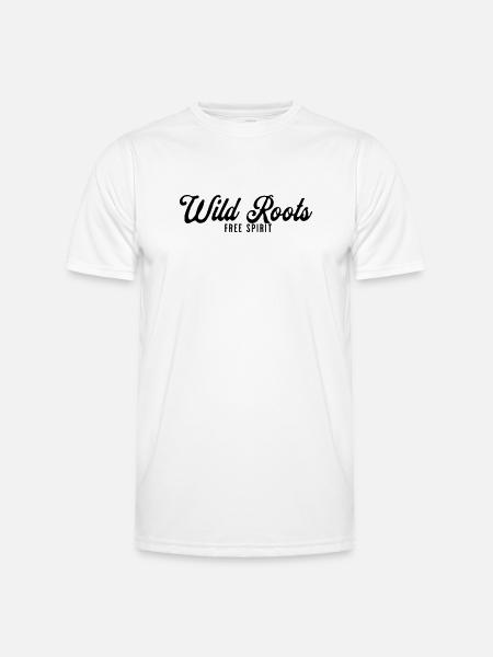 Wild Roots Free Spirit - Männer Funktions-T-Shirt - Weiß