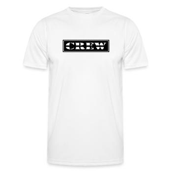 Crew Design im Patch Format - Männer Funktions-T-Shirt - Weiß - Vorne - AI Model Male 178 dark (178cm)