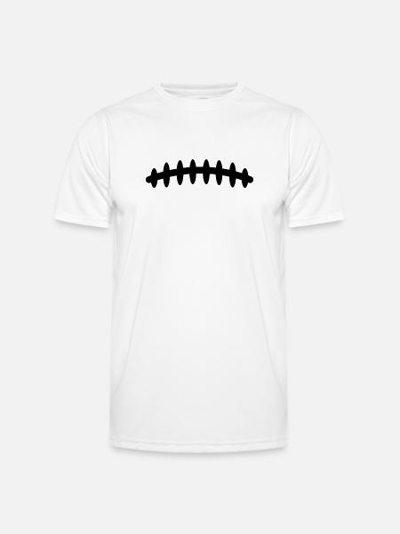 Fußballschnürsenkel - Männer Funktions-T-Shirt - Weiß
