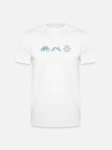 Bicycle Mountains Sun - Men's Functional T-Shirt - white
