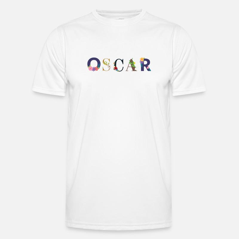 Le nom d’OSCAR décoré de fleurs T-shirt sport Homme