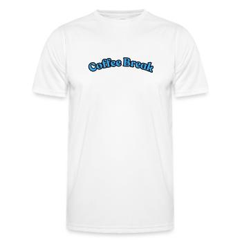 Coffee Break - Men's Functional T-Shirt - white - Front - AI Model Male 178 dark (178cm)