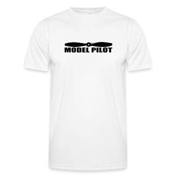 model_pilot - Men's Functional T-Shirt - white - Front - AI Model Male 178 dark (178cm)