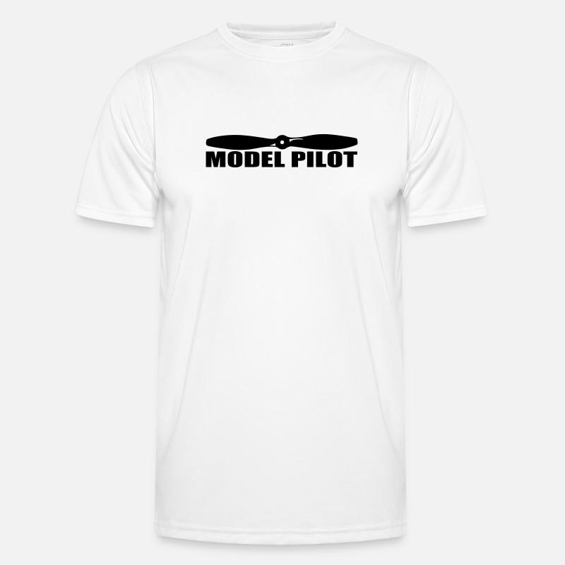 model_pilot - Men's Functional T-Shirt - white