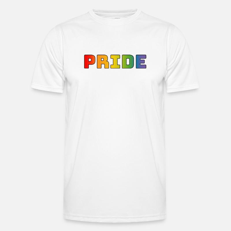 Regenbogen pride LGBT lgbtqi queer - Männer Funktions-T-Shirt - Weiß