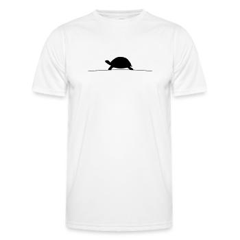 Schildkröte Silhouette - Männer Funktions-T-Shirt - Weiß - Vorne - AI Model Male 178 dark (178cm)