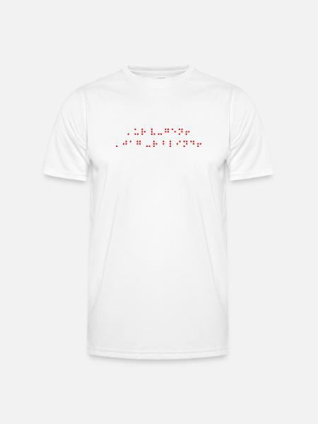 Braille « Écartez-vous... » - T-shirt sport Homme - blanc