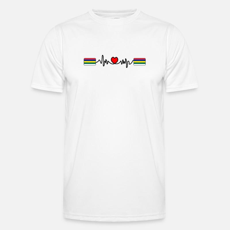 Terschelling Pulse Logo – Island Style - Men's Functional T-Shirt - white