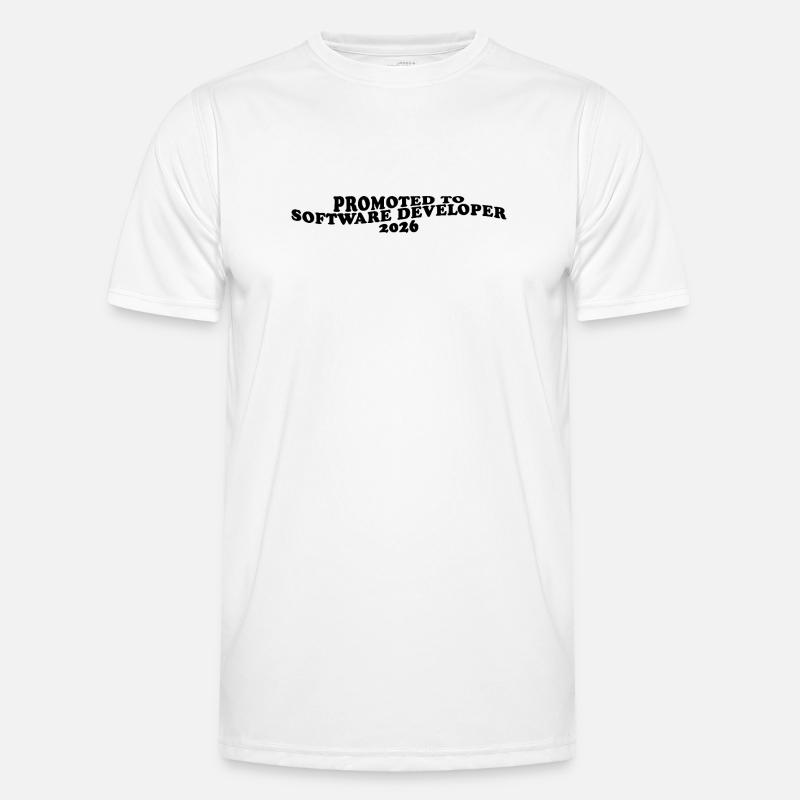 Promoted to Software Developer 2026 - Männer Funktions-T-Shirt - Weiß