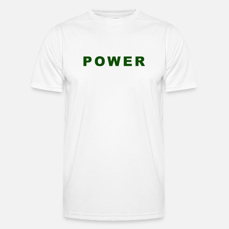 Conception de texte audacieuse Green Power T-shirt sport Homme