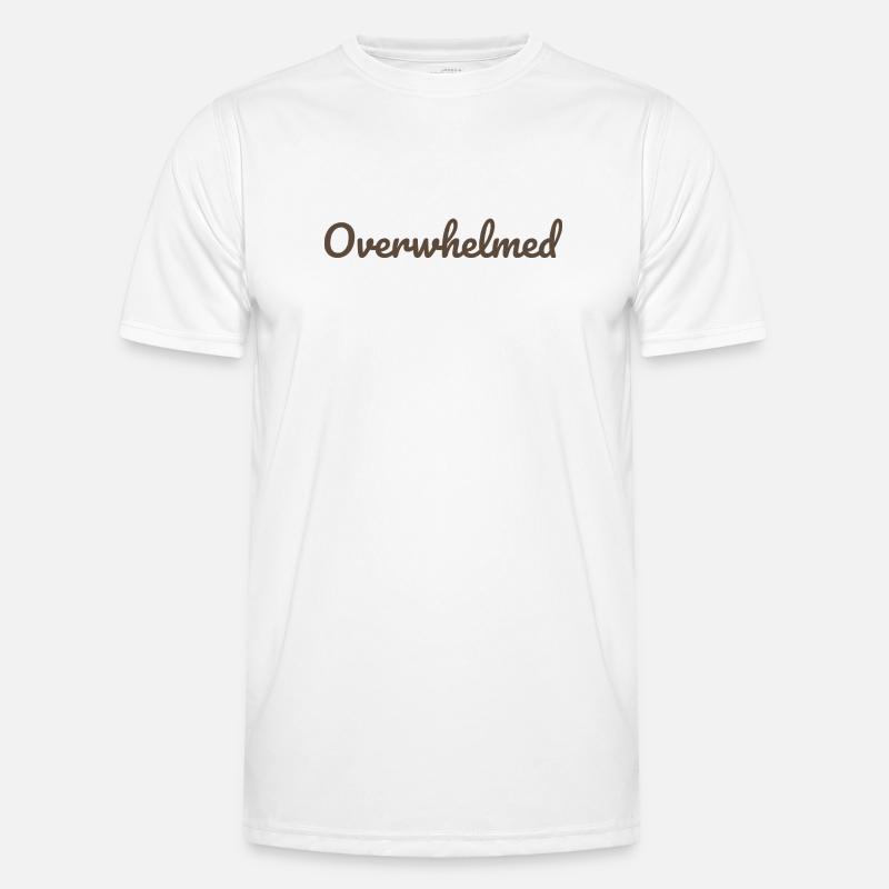 Envahit le texte du script en marron T-shirt sport Homme