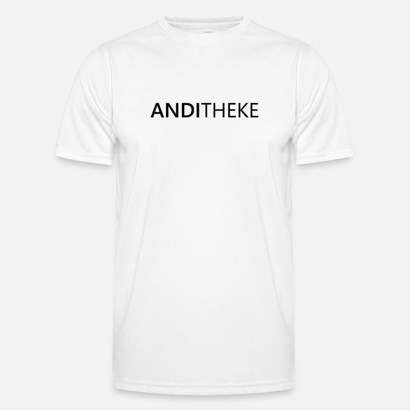AndiTheke – Witziges Geschenk Andreas, Andi & Andy - Männer Funktions-T-Shirt - Weiß