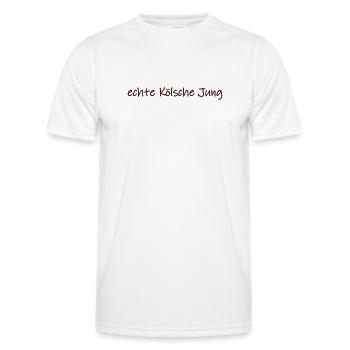 echte Kölsche Jung - Männer Funktions-T-Shirt - Weiß - Vorne - AI Model Male 178 dark (178cm)