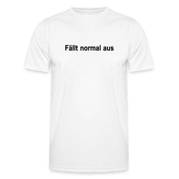 Tombe en panne normalement - T-shirt sport Homme - blanc - Devant - AI Model Male 178 dark (178cm)
