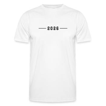 Accident vasculaire cérébral en 2026 - T-shirt sport Homme - blanc - Devant - AI Model Male 178 dark (178cm)