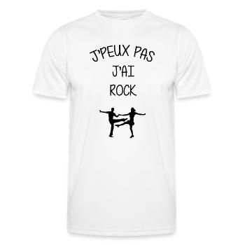Rock Danse Danseur Danseuse Musique Music - T-shirt sport Homme - blanc - Devant - AI Model Male 178 dark (178cm)