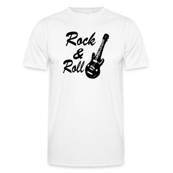Rock and roll - Men's Functional T-Shirt - white - Front - AI Model Male 178 dark (178cm)