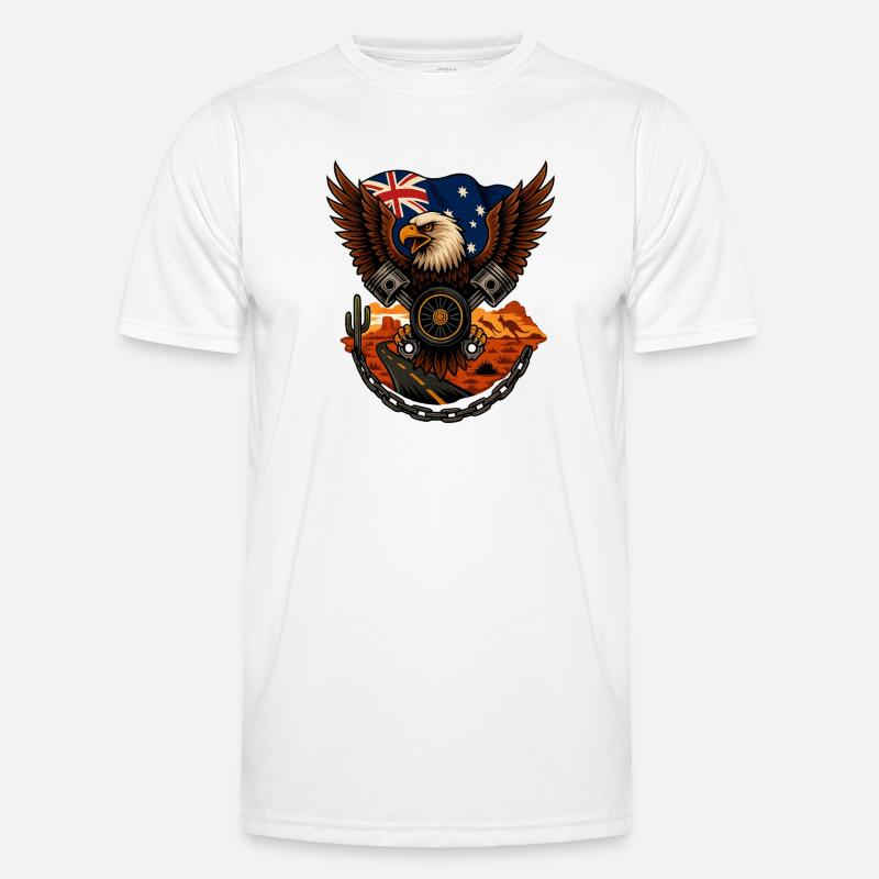 Australian Eagle Motorized - Men's Functional T-Shirt - white