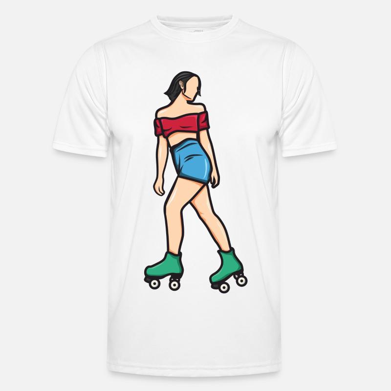 Rollschuh Mädchen Männer Funktions-T-Shirt