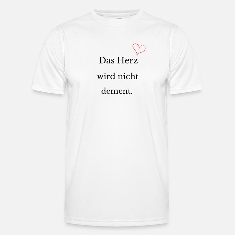 Das Herz wird nicht dement - Männer Funktions-T-Shirt - Weiß