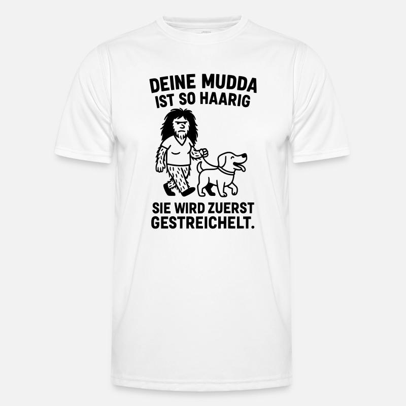 deine mutter haarig witz Männer Funktions-T-Shirt