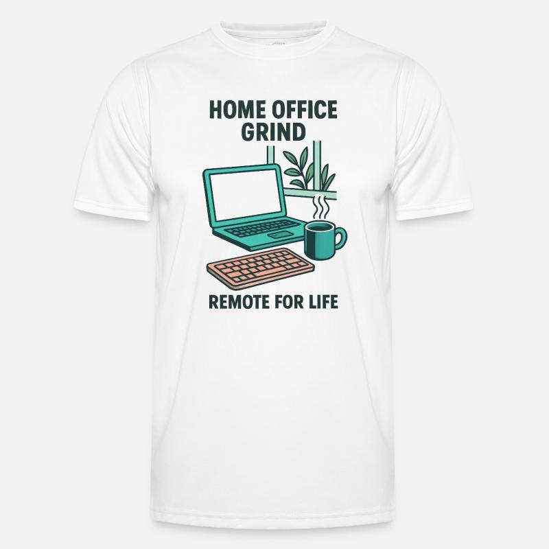 Design Homeoffice Grind-Setup Telearbeit Leise Männer Funktions-T-Shirt
