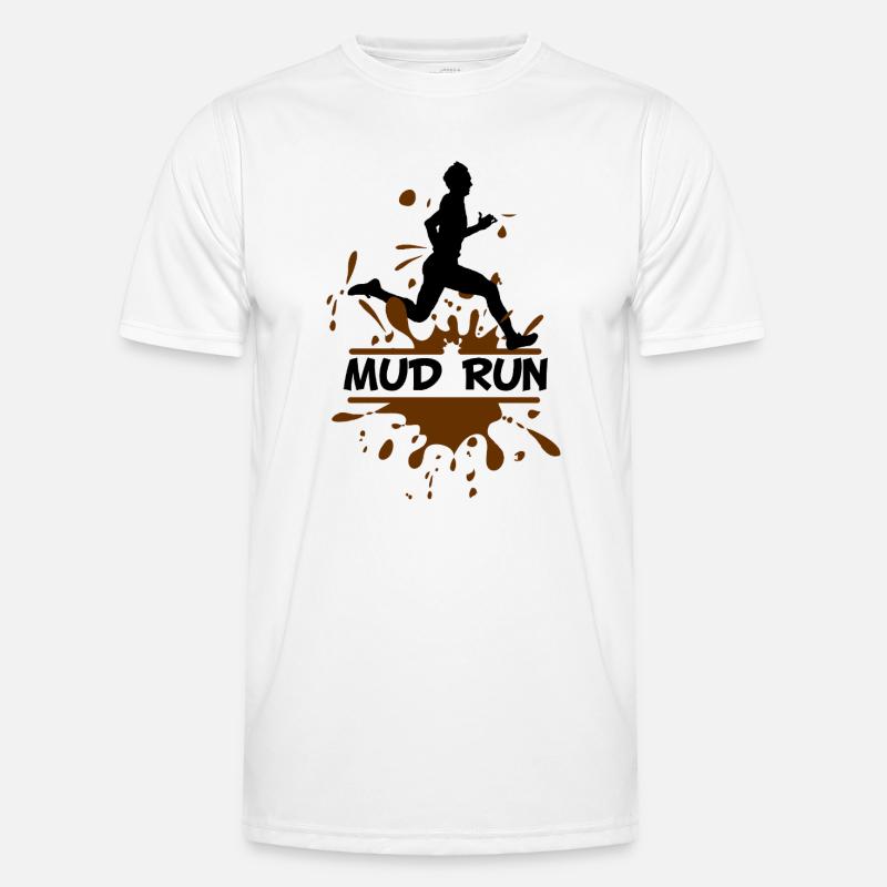 Mud Run Man – Modder Runner - Men's Functional T-Shirt - white