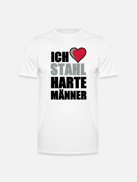 Stahlharte Männer Geschenk - Männer Funktions-T-Shirt - Weiß