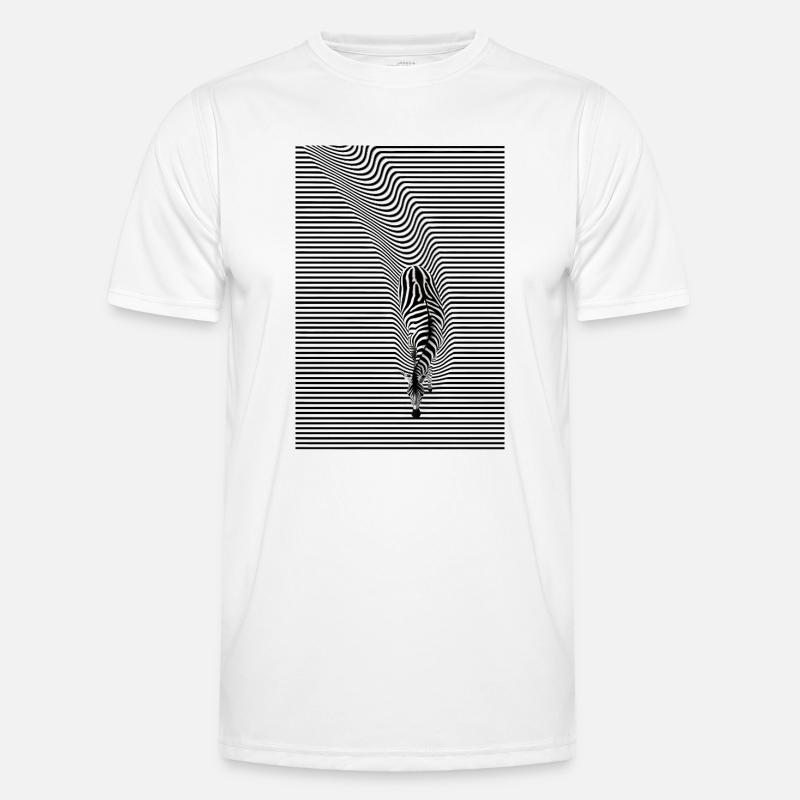 Zebra Optical Illusion Men's Functional T-Shirt