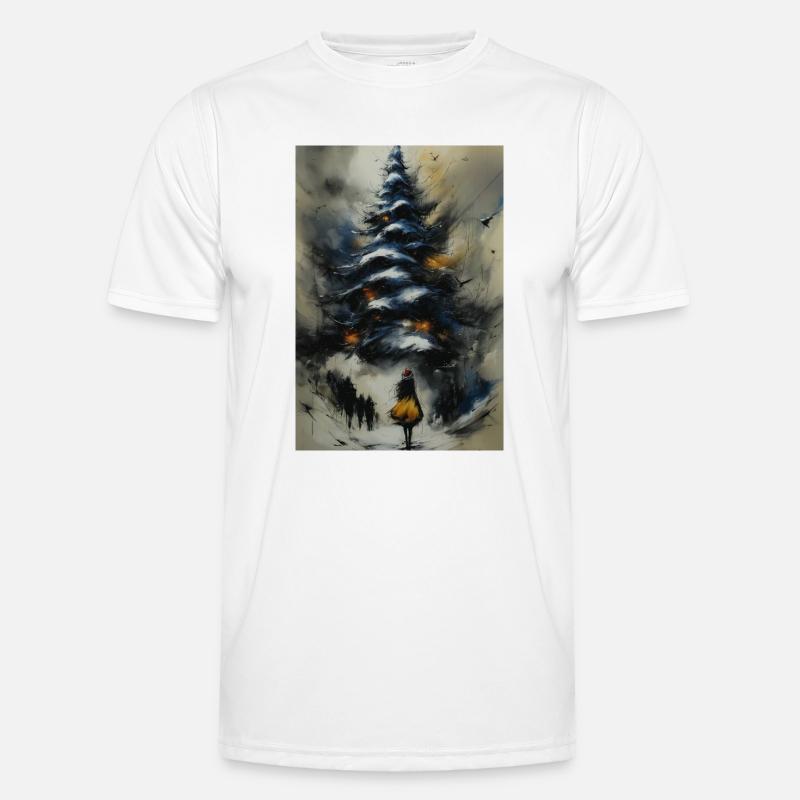 Winter path under the tree Men's Functional T-Shirt