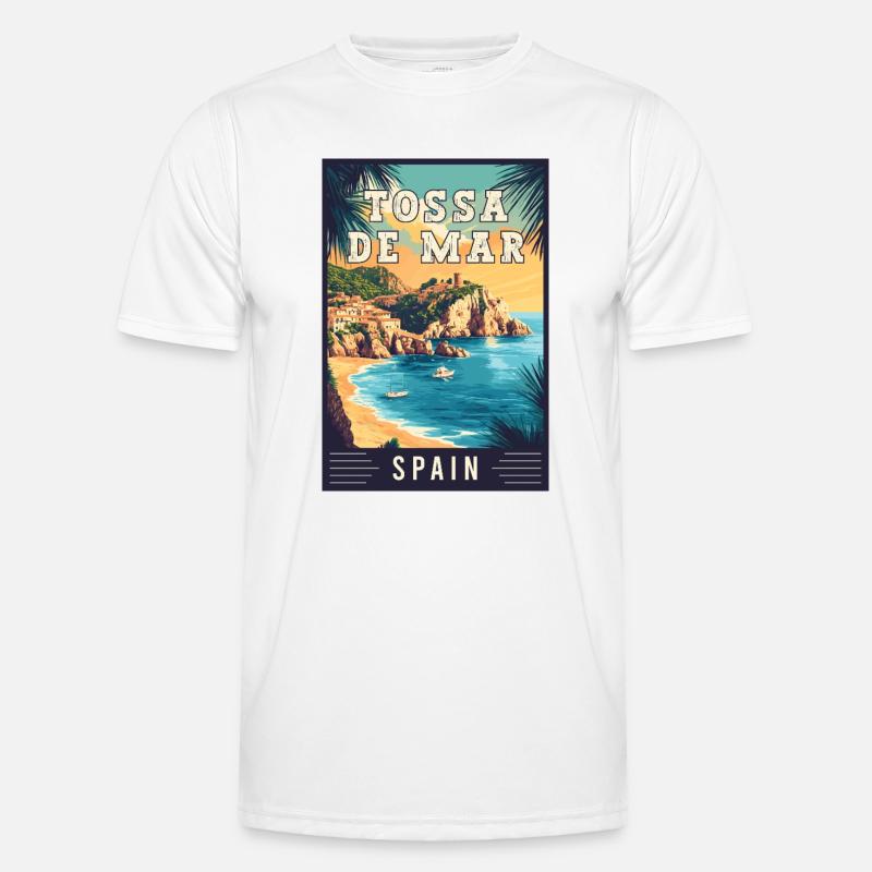 Explore Captivating Tossa de Mar in Spain Men's Functional T-Shirt