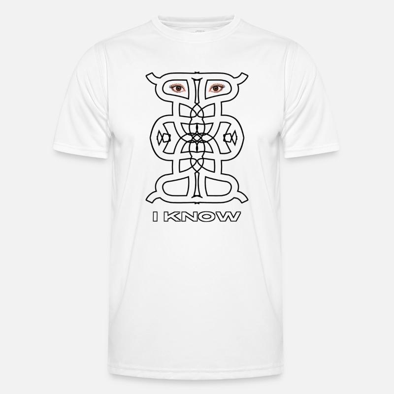 I Know - Abstract Symbolic Observer - Men's Functional T-Shirt - white