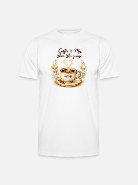 coffe_ist_my_live_language - Men's Functional T-Shirt - white