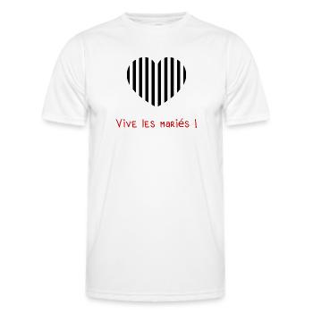 MARIEE. FUTURE MARIEE. EVJF. TEAM. TEAM MARIEE - T-shirt sport Homme - blanc - Devant - AI Model Male 178 dark (178cm)