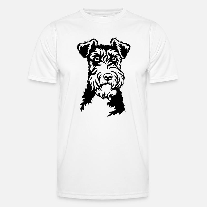 Foxterrier Kopf Männer Funktions-T-Shirt
